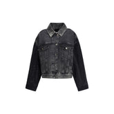 PINKO Gray Cotton Denim Jacket
